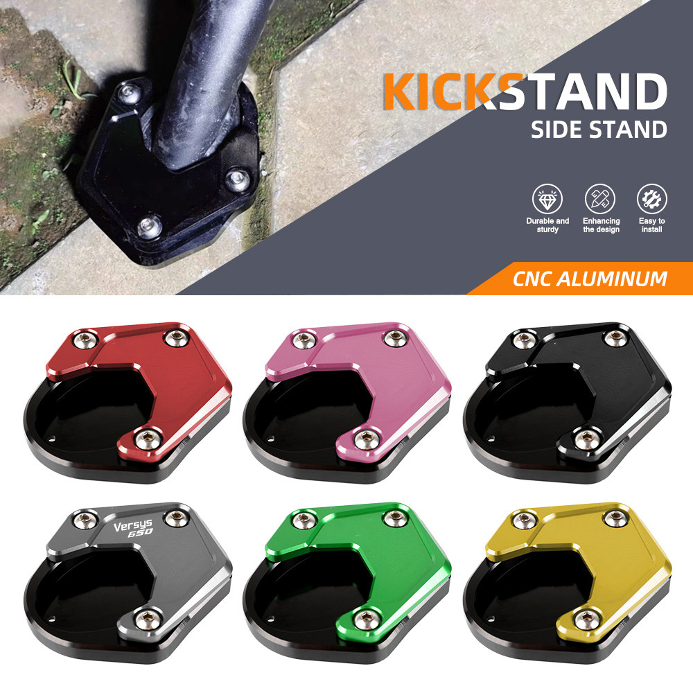 Lแผ่นรองยืดขยายสำหรับ Kawasaki Z400 Ninja400 versys 650 KLX250 KLX125 ZH2 KLX230ขาตั้งด้านข้างของรถจ