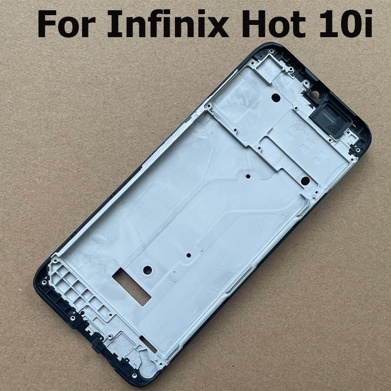 1X สําหรับ Infinix Hot 10i กรอบกลางด้านหน้า Bezel กรณีกลับแผ่นกลาง Lcd Supporting ผู้ถือ X659B PR658