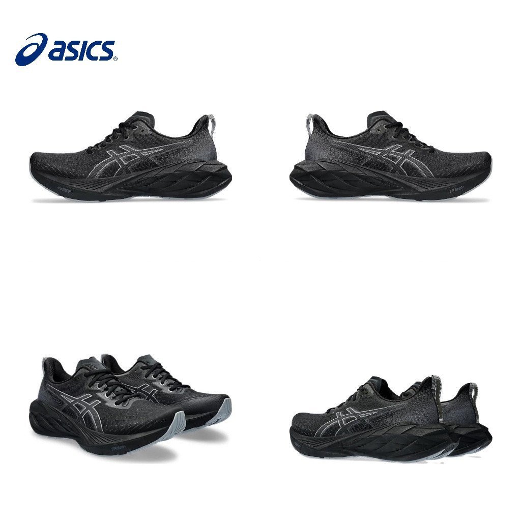 [การเชื่อมต่อญี่ปุ่น] Asics Novablast 4 Laced Breathable Rebound Low-Top รองเท้าวิ่งผู้ชายสีดํา 1011
