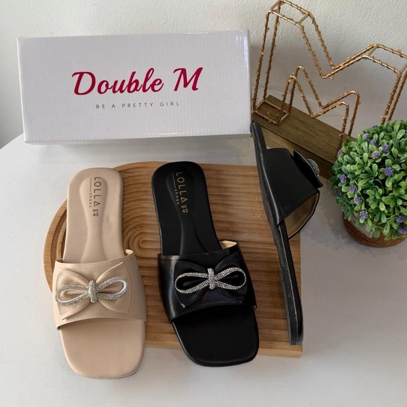 ดับเบิ้ลเอ็ม ( NOL014 ไซส์ 41-45 ) รองเท้าส้นแบนผู้หญิงไซส์ใหญ่