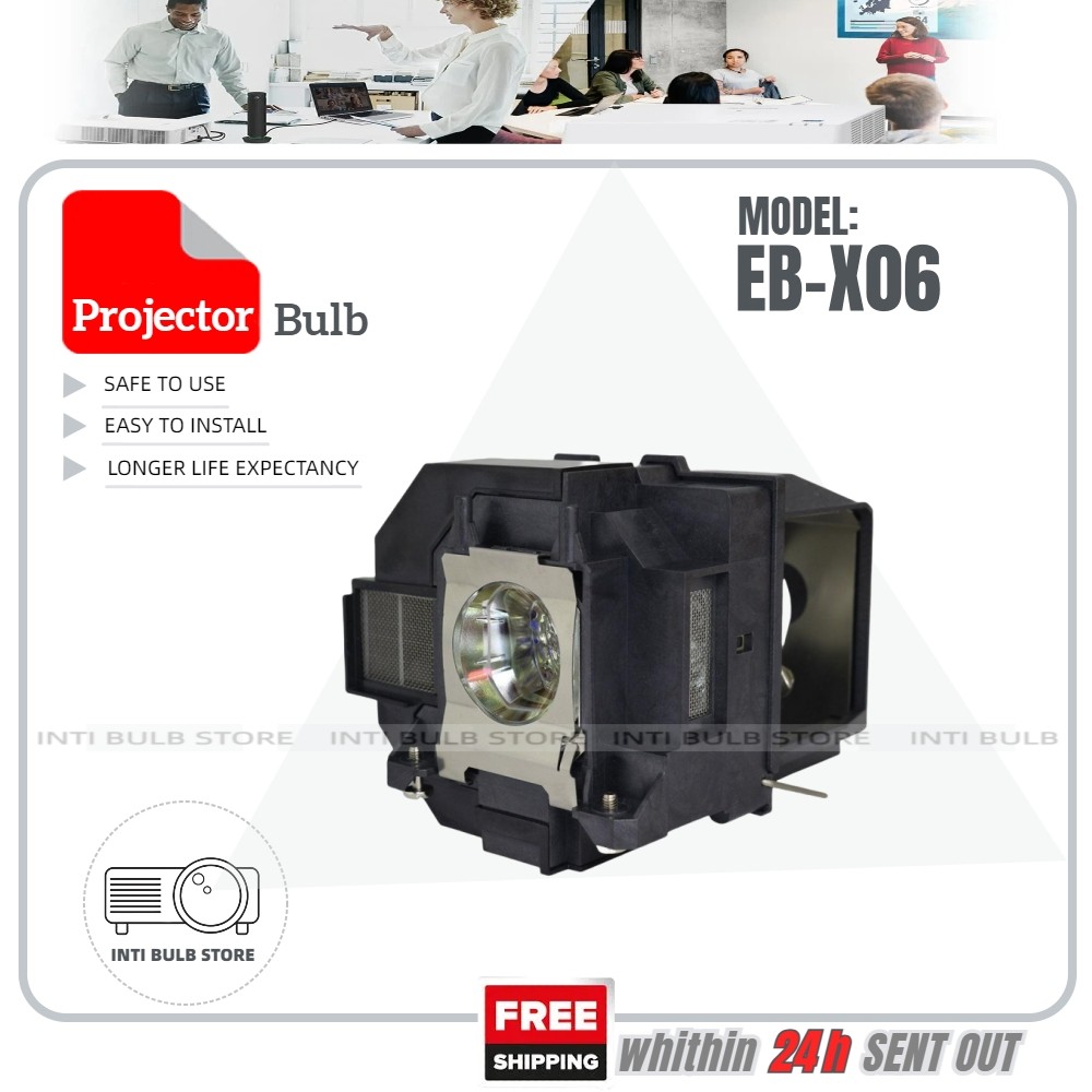 สําหรับโคมไฟโปรเจคเตอร์ Epson X06 พร้อมหลอดไฟที่อยู่อาศัย
