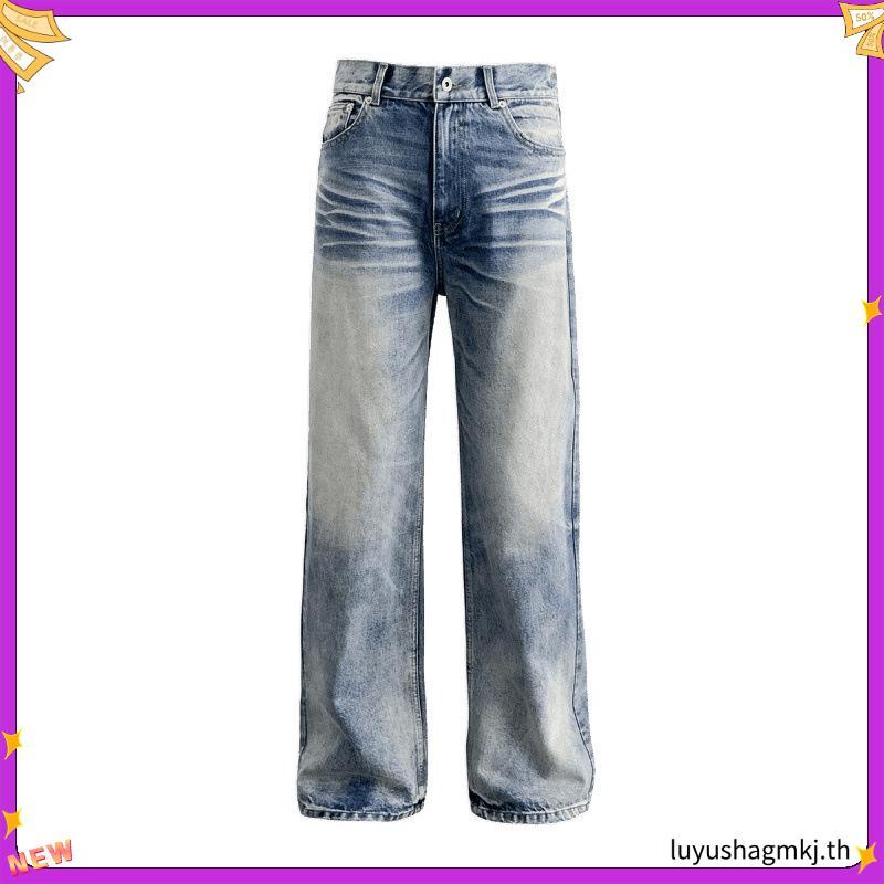 [พร้อมส่ง] Spenzer.street | SP Blue fade jean 🖤 กางเกงทรงกระบอก เสื้อผ้าสตรีท เนื้อผ้าดี คุณภาพแน่น 