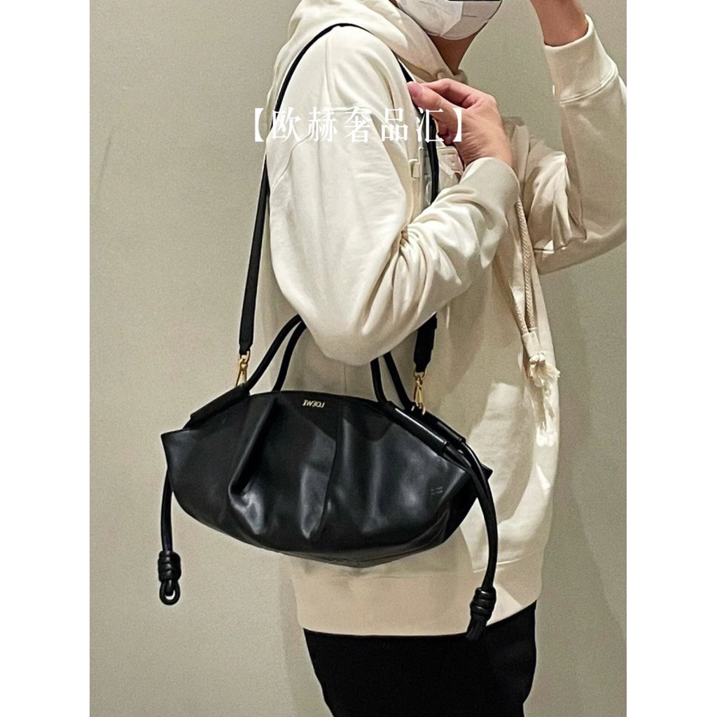 กระเป๋าสะพายข้างสไตล์ใหม่ L0ewe/Luojia 25 ทำจากหนังเนปาปศุมาลา พกพาได้ง่าย สำหรับ 여성