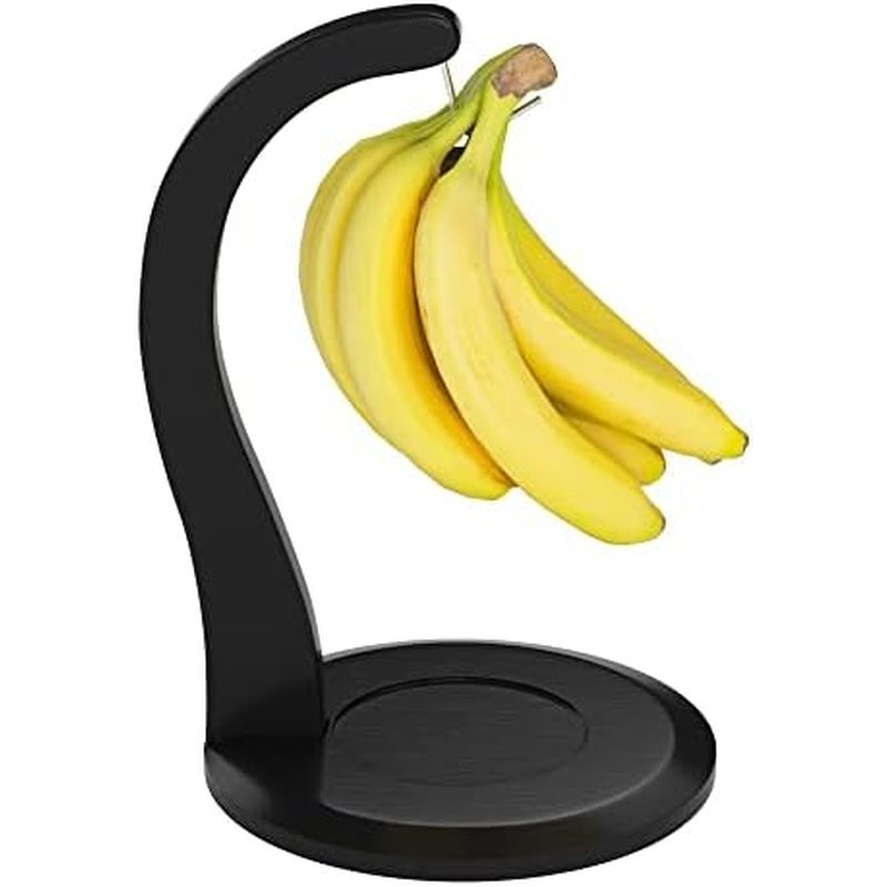 Ruichang Banana Holder Stand Banana Hanger,Bamboo Sturdy Banana Hook สําหรับเคาน์เตอร์ครัว Banana Tr