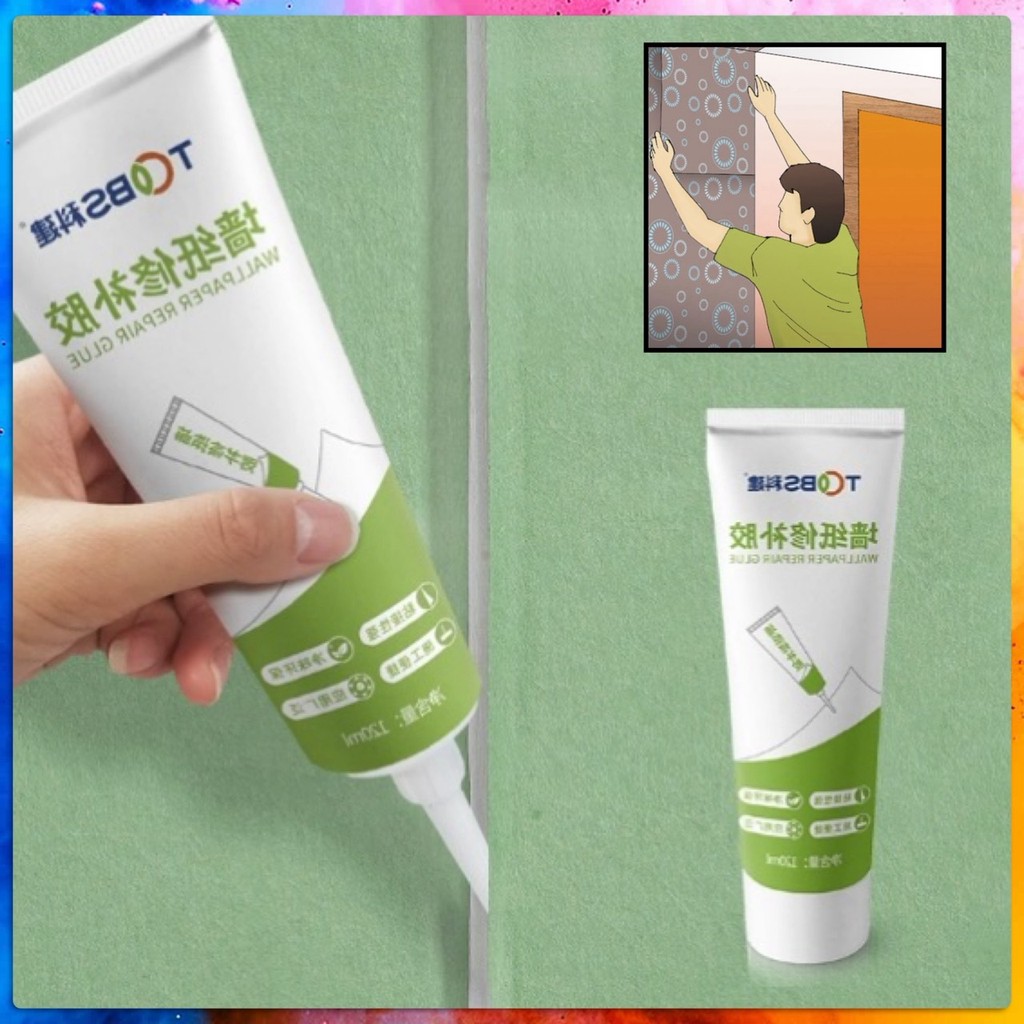 กาว Wallpaper กาวซ่อม วอลเปเปอร์ ติดวอลเปเปอร์ กาวติดผนัง ยึดติด ซ่อม DIY รุ่นอัพเกรด เพิ่มความเหนียวแน่น