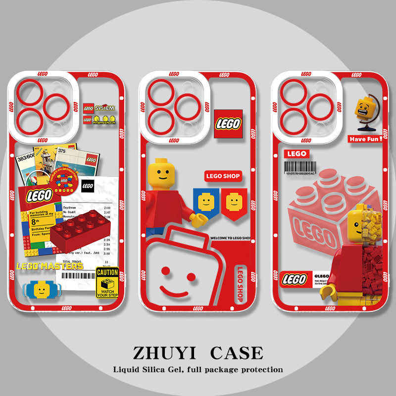 Lego Apple 17promax เคสโทรศัพท์ iphone16pro Building Block 15 ปริศนา 14/13 สินค้า 12mini Street Wear