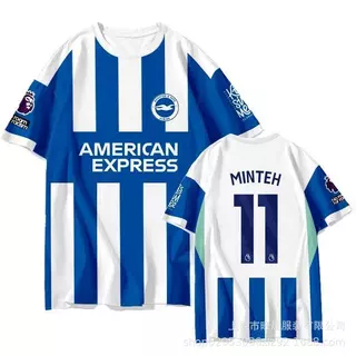 ชุดทีมฟุตบอล Brighton พร้อมเสื้อยืดแขนสั้นและเสื้อเชิ้ตครึ่งแขน แห้งเร็ว สำหรับชายและหญิง