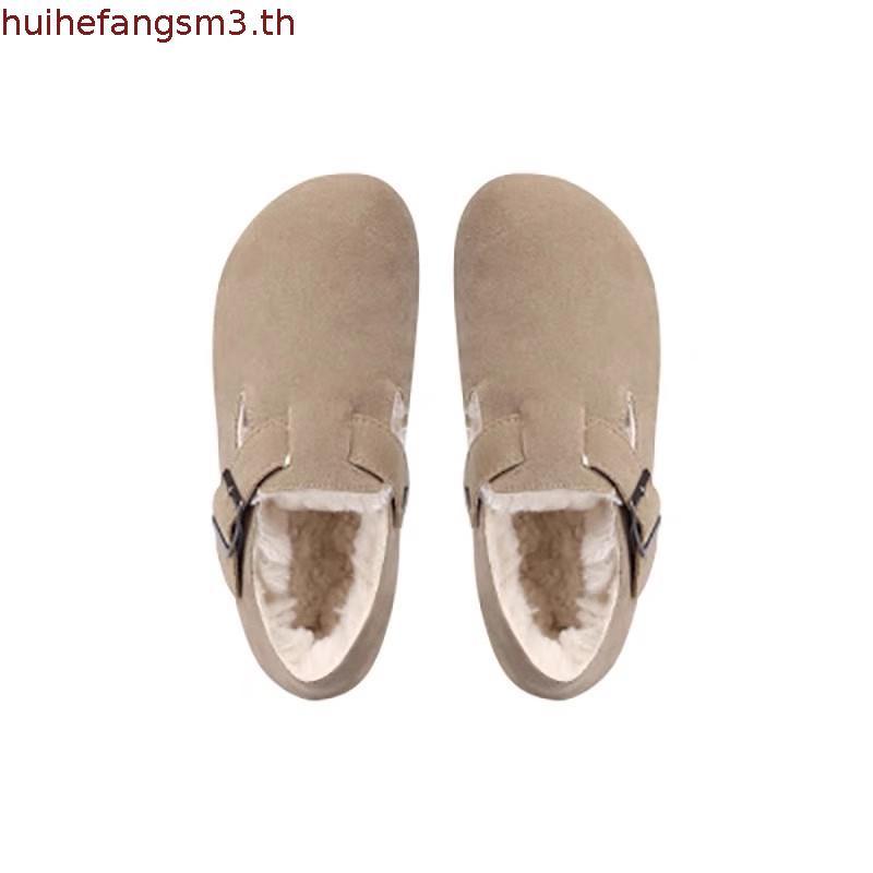 Birkenstock Arizona Leather Sandals รองเท้าแตะผู้ชายและผู้หญิงหนังแท้รองเท้าขี้เกียจ ahua