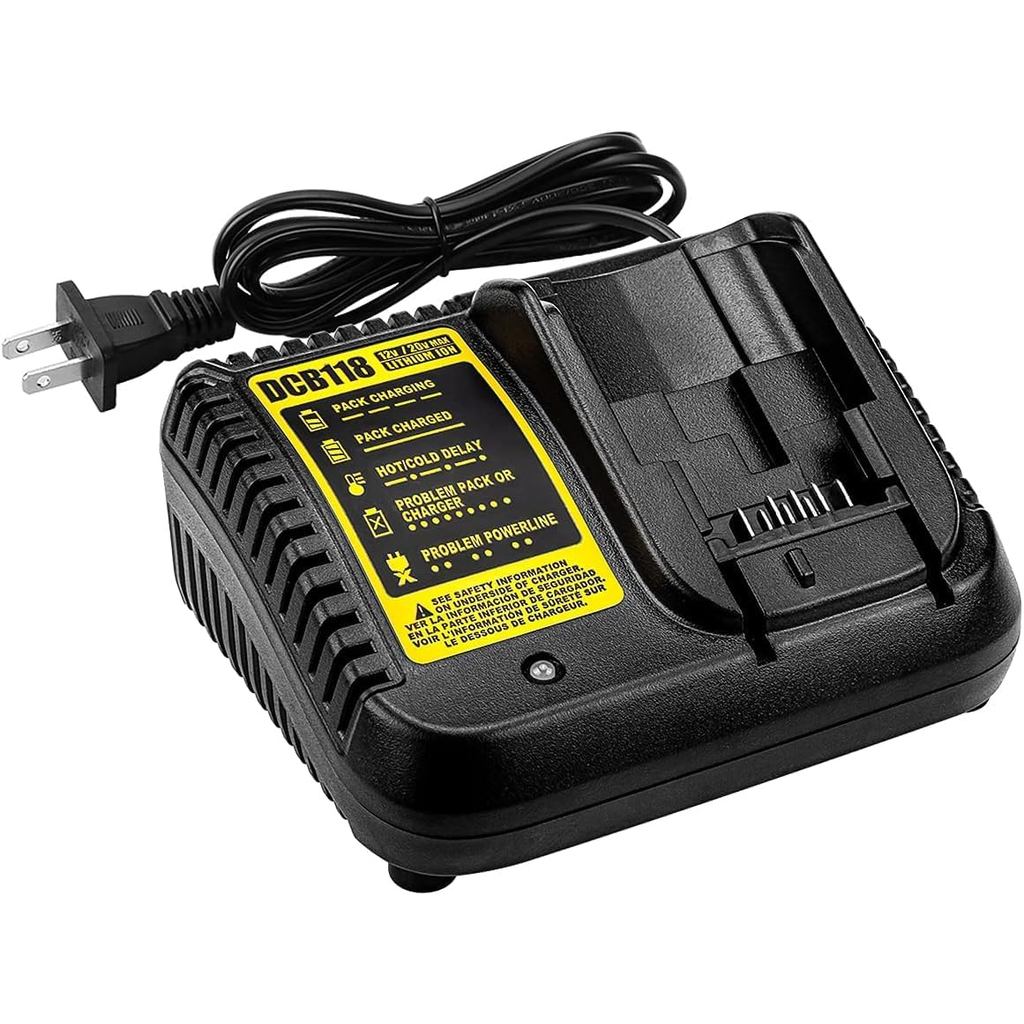Powilling DCB118 DCB115 สําหรับแบตเตอรี่ลิเธียม Dewalt 12V-20V MAX เข้ากันได้กับ DCB115, DCB107, DCB