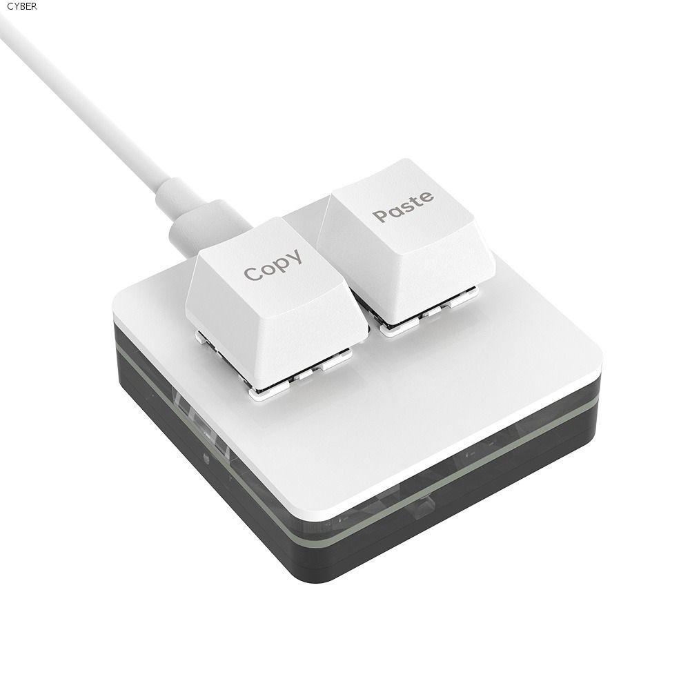 CYBER Copy Paste Keypad, ปุ่มกดอะคริลิค Custom Mini 2 คีย์, อุปกรณ์เสริมปุ่มกด Red Switch Mechanical