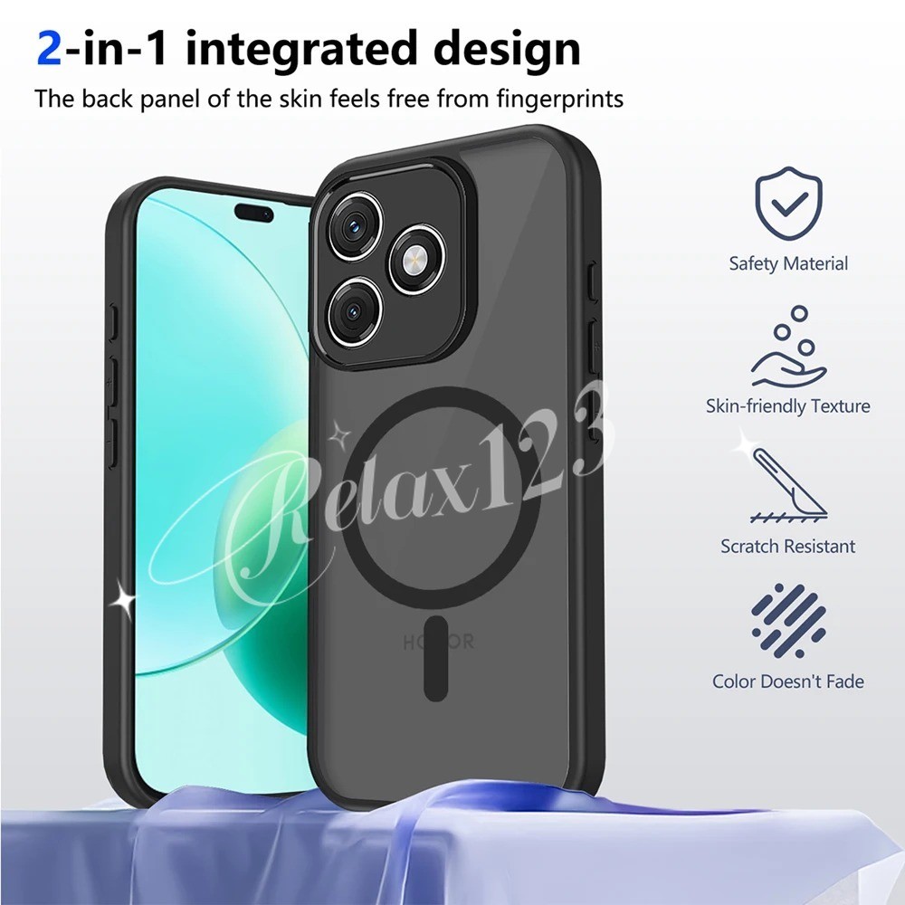 สําหรับ Honor X8d 4G Matte Skin Feel Texture ไร้สายชาร์จแม่เหล็กสําหรับ Honor X8 CD HONOR X8D X8a X8