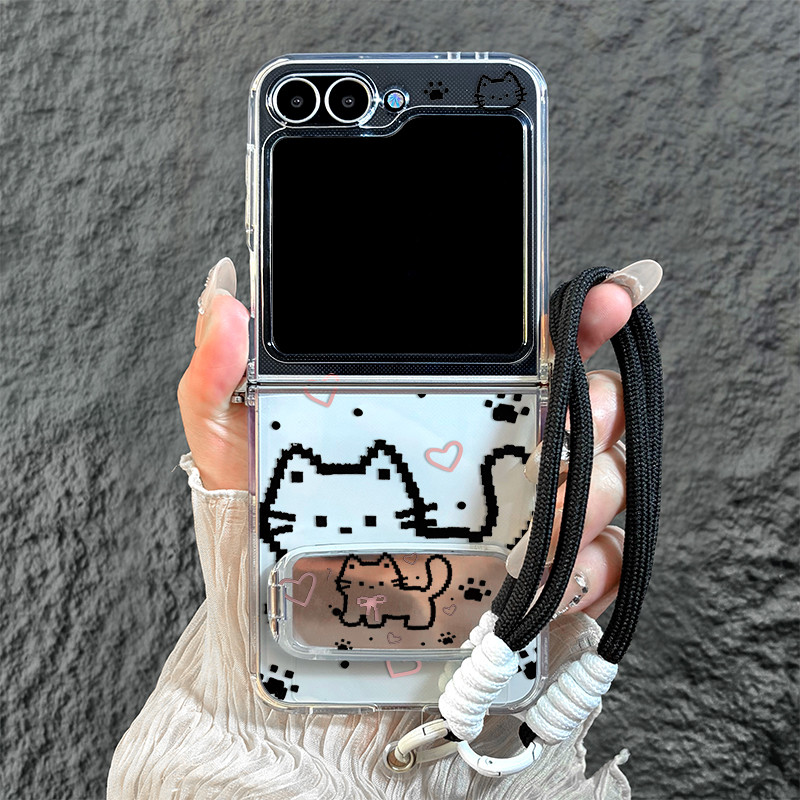 HP [ใหม่!] Ready Softcase TPU เคสพับน่ารัก Samsung Z Flip 7 6 5 4 3 2 และสําหรับ OPPO FIND N2 N3 FLI