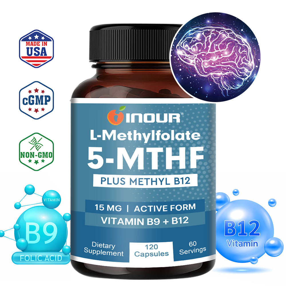 L-Methylfolate 15mg + Methyl B12 แคปซูล - 5-MTHF ช่วยบำรุงสมอง ระบบประสาทและเซลล์  GMP