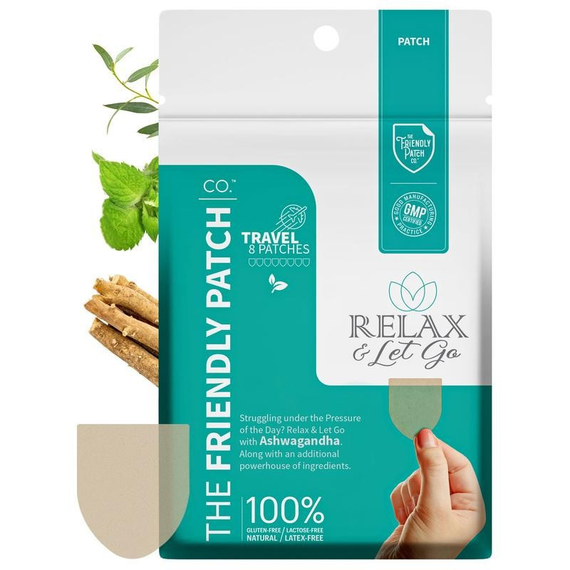 Zen - Relax & Let Go Ashwagandha, GABA, Magnesium Calm patch travel 8