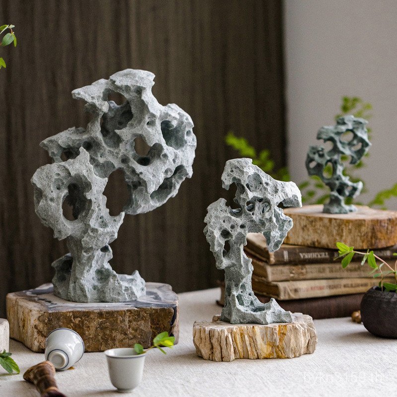 Living Rockery Sandstone Taihu หินตกแต่งบ้านหิน Entrance Design Juyuan Courtyard ตกแต่ง Hanshi เดสก์