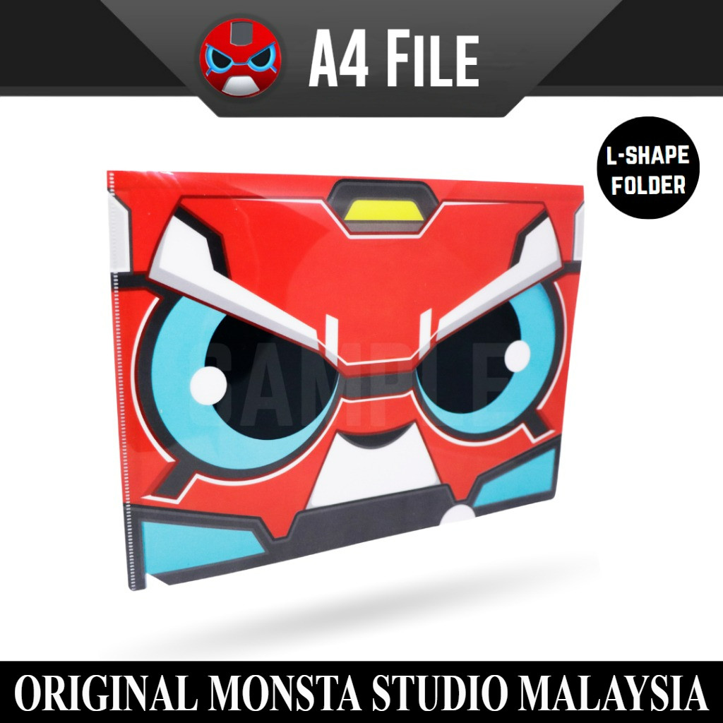 Mechamato MechaBot A4 แฟ้มโฟลเดอร์พลาสติกนําเข้าต้นฉบับ malaysia ต้นฉบับ 100% monsta studio malay Sc