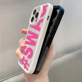 สําหรับiPhone 11 16 14 15 12 13 Pro Max 17 16e 8 7 Plus XR X XS Max SE2020 2022 ตัวอักษรภาษาอังกฤษClear Softกันกระแทก
