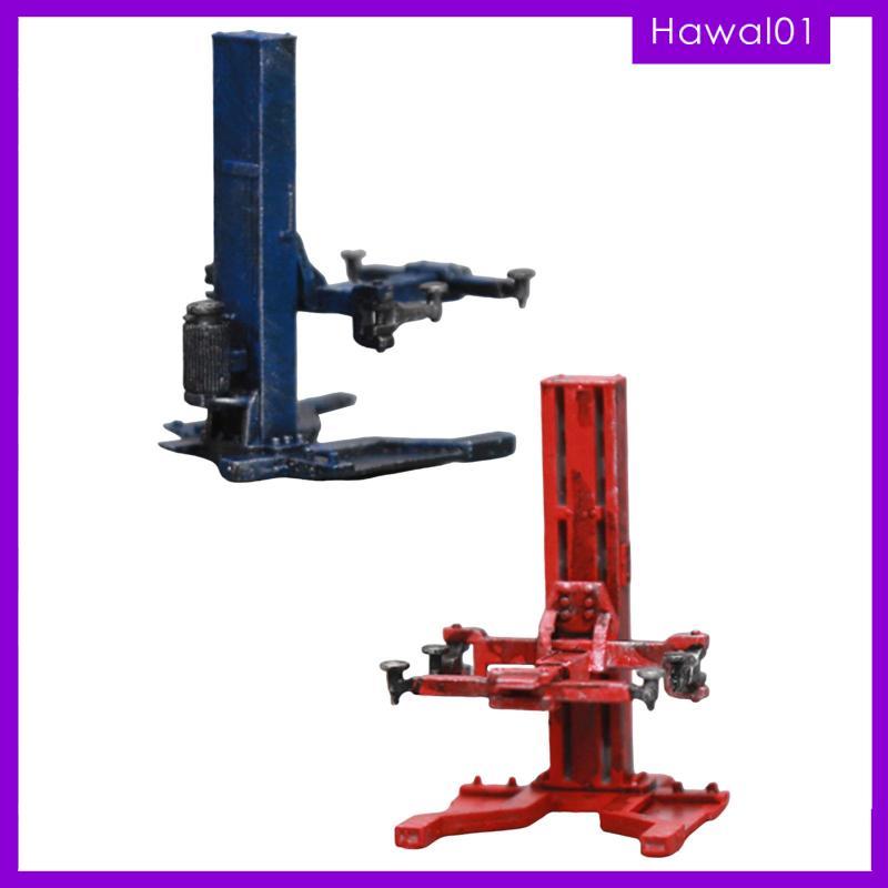 [Hawal] Miniature Crane Lift 1/64 Scale Vehicle Lift รุ่นจําลอง Micro Workshop อุปกรณ์วัสดุ PP เหมาะ