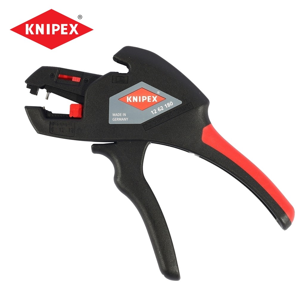 KNIPEX คีมปอกสายไฟแบบกลม อัตโนมัติ ขนาด 180 มม รหัส 12 62 180 (คะนิเพค)