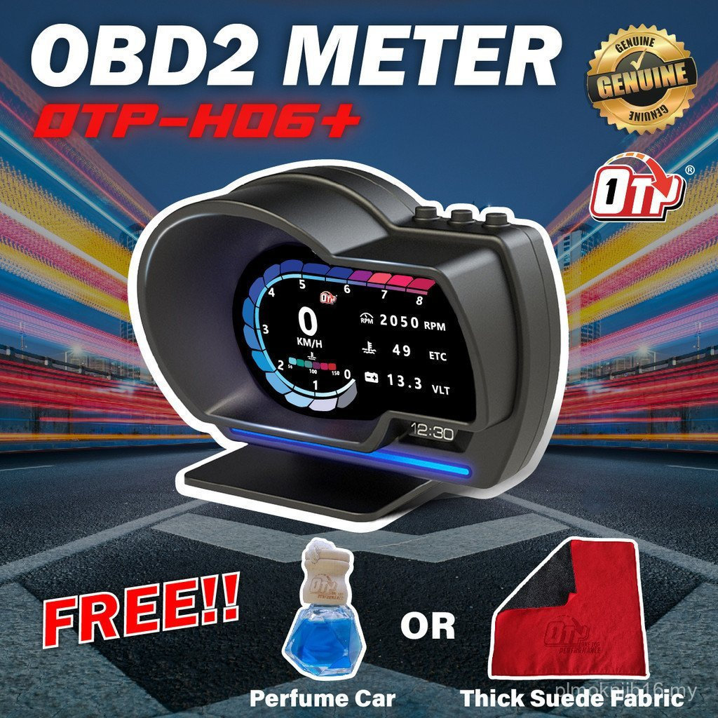 P6 F8 F9 PLUS รถ OBD GPS OBD2 เมตรเครื่องสแกนเนอร์ดิจิตอลนาฬิกาปลุกความเร็วจอแสดงผล Hud myvi axia be
