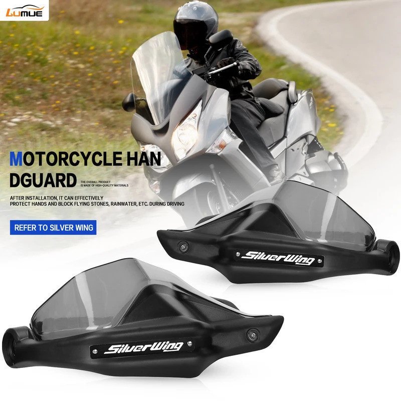 รถจักรยานยนต์ GT400 Handguards Handlebar Guards กระจกสําหรับ Silver Wing GT 400 600 GT400 GT600 เฉพา