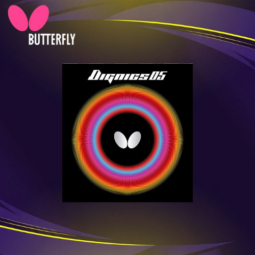 High-Performance Table Tennis Rubber - Dignics 05 by Butterfly, Available in Black and Red