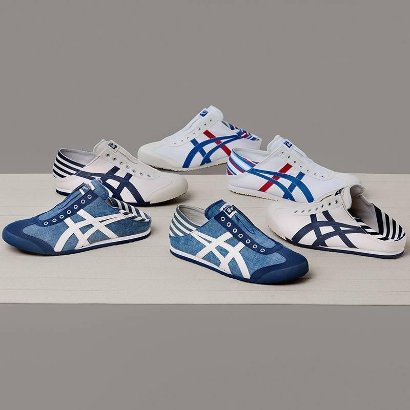 Onitsuka รองเท้าลําลองสําหรับบุรุษและสตรี MEXICO 66 Paraty แถบสะกดผ้าใบรองเท้าคู่กีฬารองเท้าลําลอง J