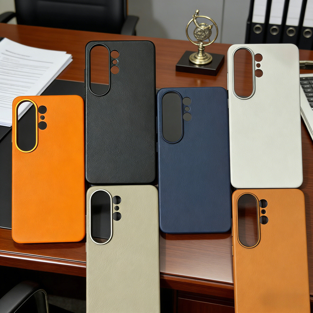 ซองหนังธรรมดาหรูหราสําหรับ Samsung Galaxy S26 Ultra S25 Plus S25 เลนส์โลหะและปุ่มอิสระฝาครอบโทรศัพท์