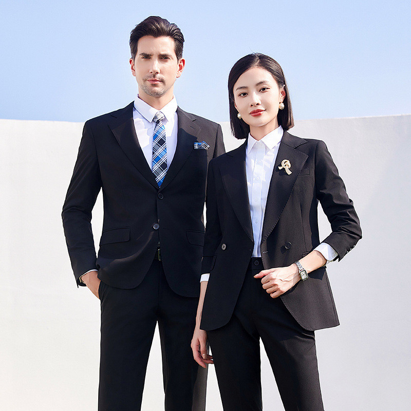 Fine Wool Non-Iron Anti-Wrinkle Suit Men Business Official Suit National Corporate Leader Suit Jacke