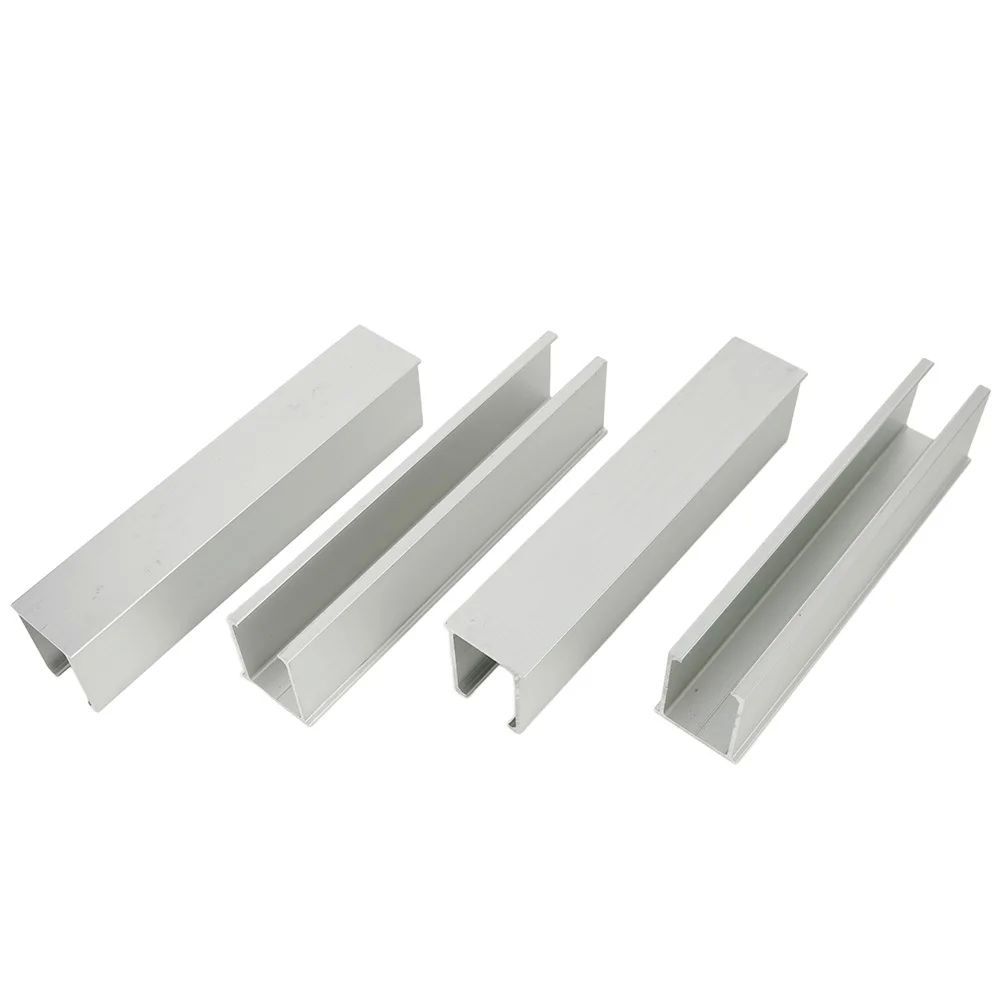 สําหรับแผงพลังงานแสงอาทิตย์รางกลางแจ้งยานยนต์ตั้งแคมป์สีดํา + Silver End Clamp กลาง CLAMP 12 ซม.4/6/