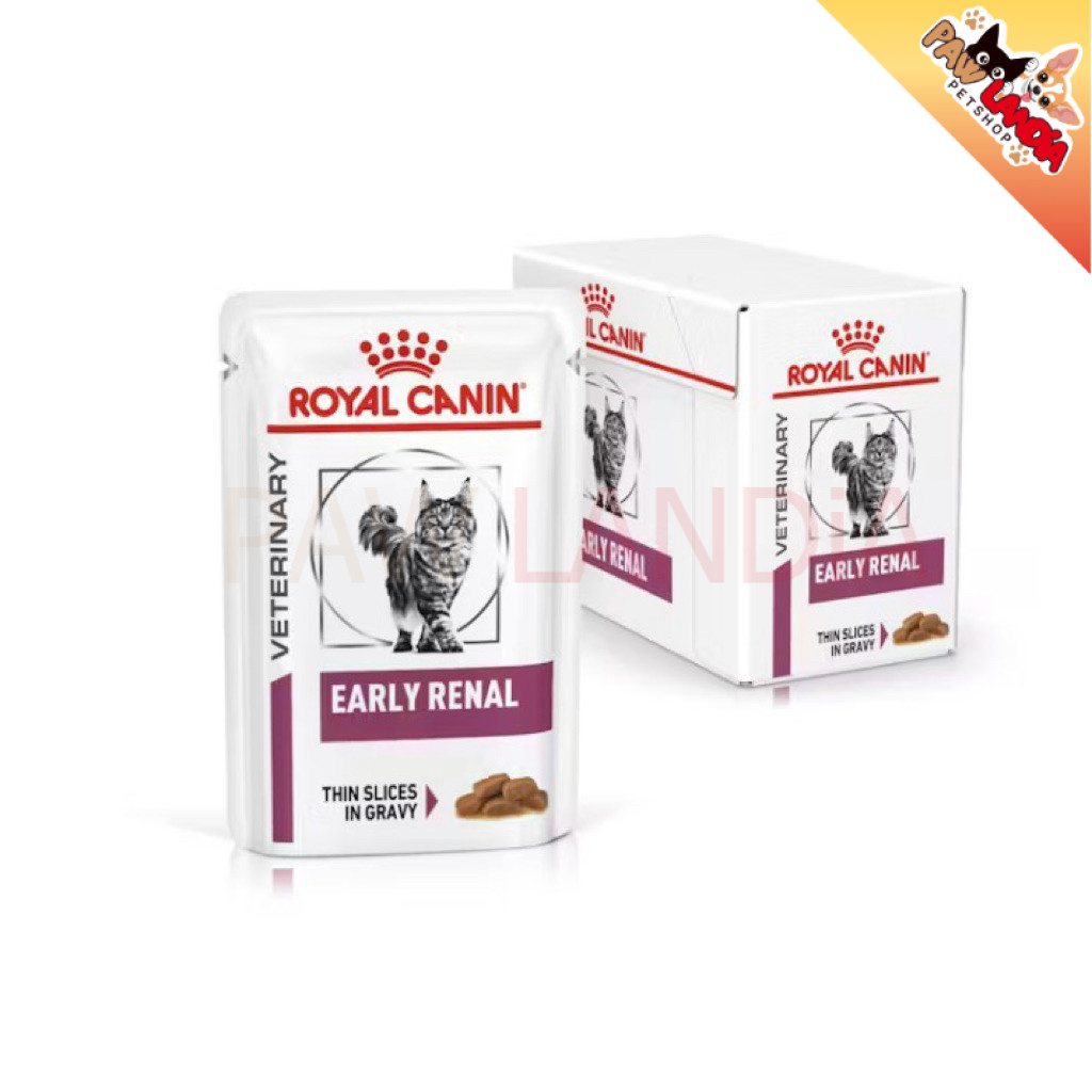 {ยกกล่อง แมว} {12ซอง/85g} Royal canin Early renal pouch cat แมวโตเป็นโรคไตระยะเริ่มต้น {exp 06/27}
