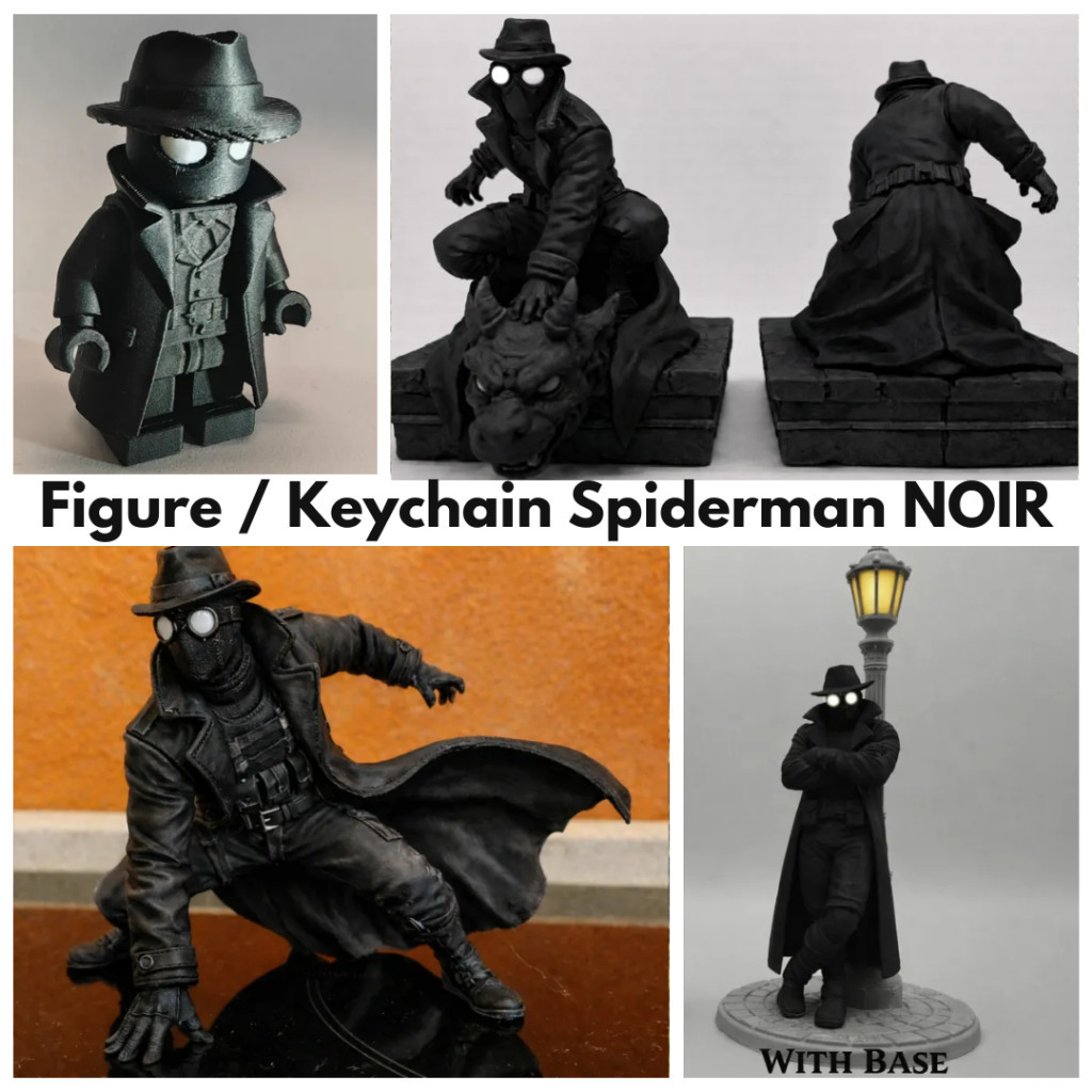 Spiderman Noir รูป 15 ซม.Action Figure Superhero Dark Classic 4 Variants Web Slinger Gargoyle Street