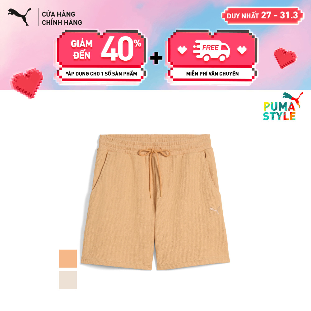 PUMA กางเกงขาสั้นแฟชั่นสตรี กางเกงขาสั้นเอวสูงของเธอ 5