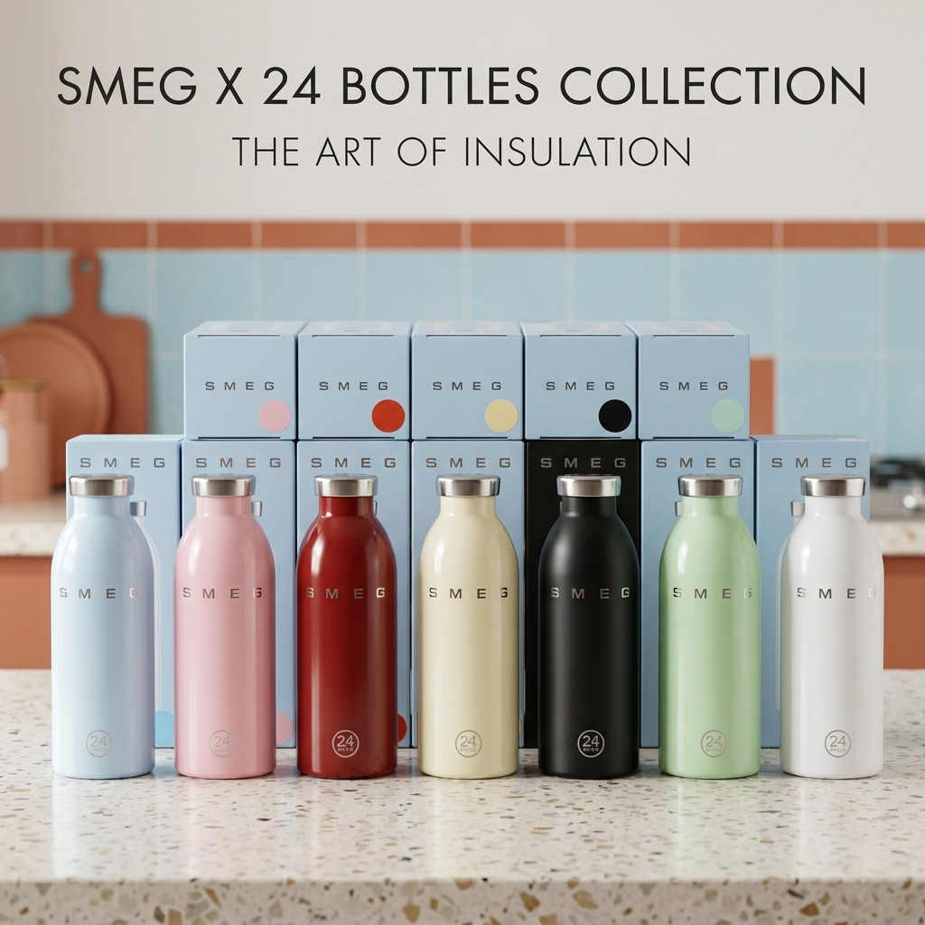 แก้วเก็บอุณหภูมิขนาดใหญ่ แบรนด์ SMEG | ทำจากสแตนเลสสตีล | ความจุ 500 มิลลิลิตร