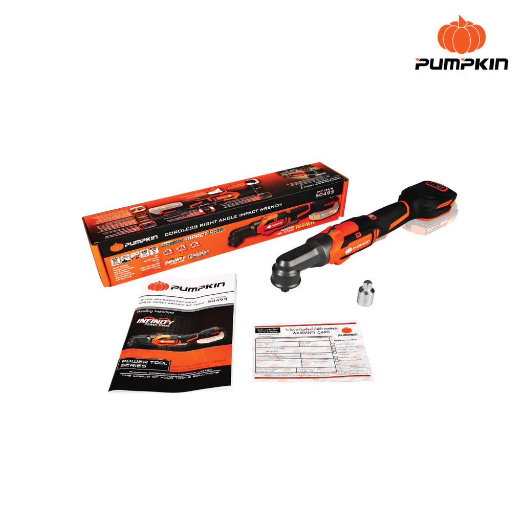PUMPKIN บล็อกกระแทกมุมฉากไร้สาย 1/2'' 160Nm. รุ่น INF-16AIW 50493 บล็อกไฟฟ้ามุมฉาก ประแจผลกระทบมุมขวาไร้สาย thumbnail 7