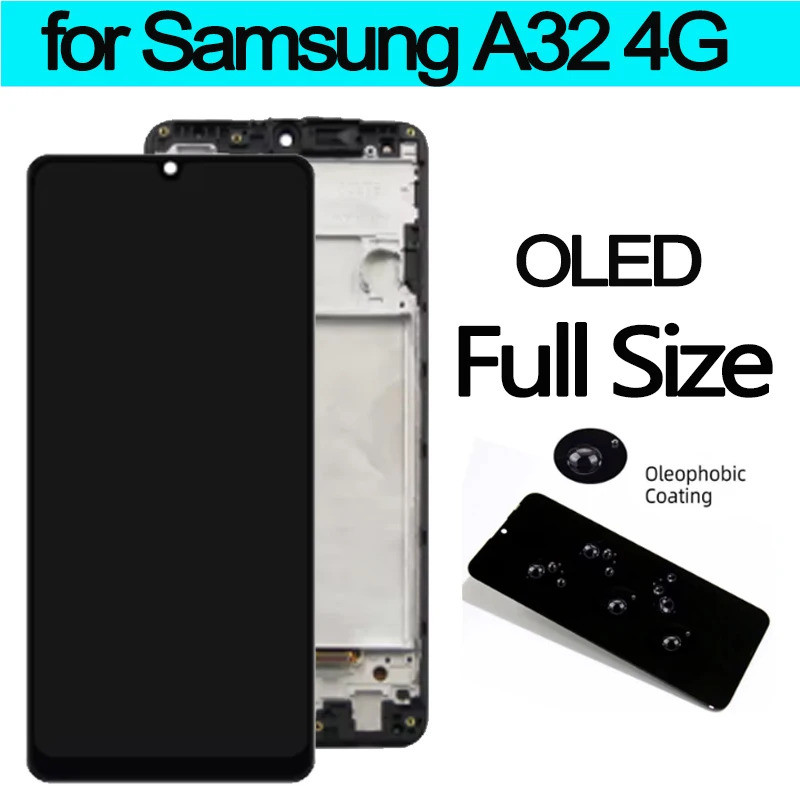 ใหม่ OLED Full ขนาดสําหรับ Samsung A32 4G A325 A325F SM-A325M SM-A325F/DS LCD Touch Screen Digitizer