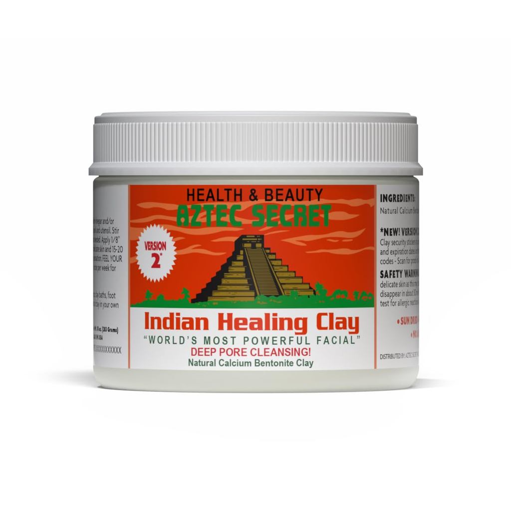 Aztec Secret - Indian Healing Clay 10oz Jar - Deep Pore Facial & Body Mask – The Original 100% Calci