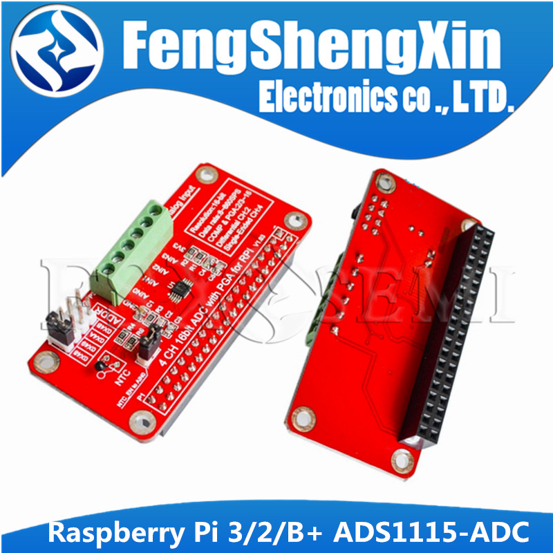 1 ชิ้น 3.3 โวลต์ ADS1115 โมดูล ADC สําหรับ Raspberry Pi 3/2 / B + / I2C RPI ADS1115 ADC Analog to Di