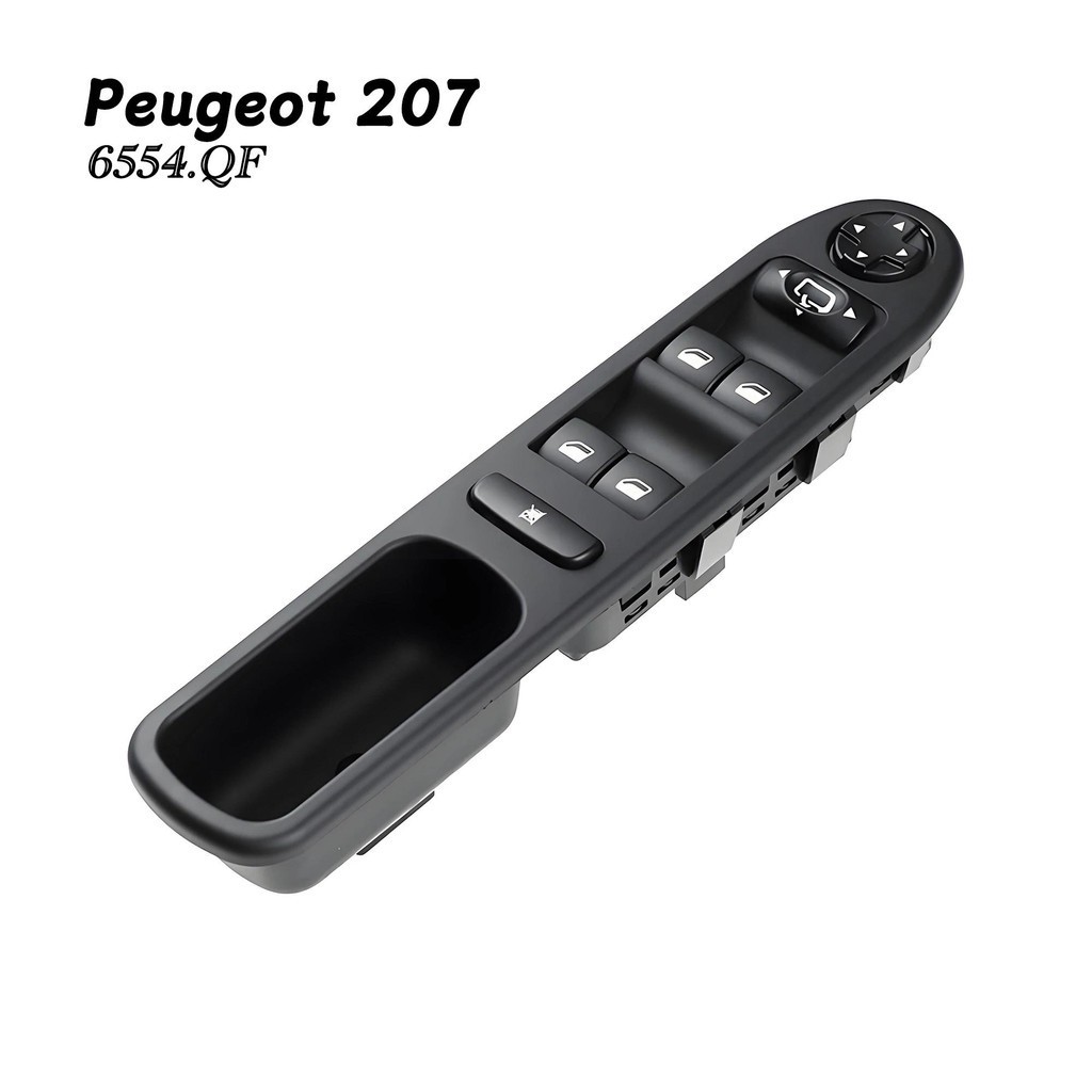6554.QF สําหรับ Peugeot 207 WA WC SW WK 2006-2018,ไฟฟ้า Master หน้าต่างสวิทช์ควบคุม Regulator ปุ่ม O