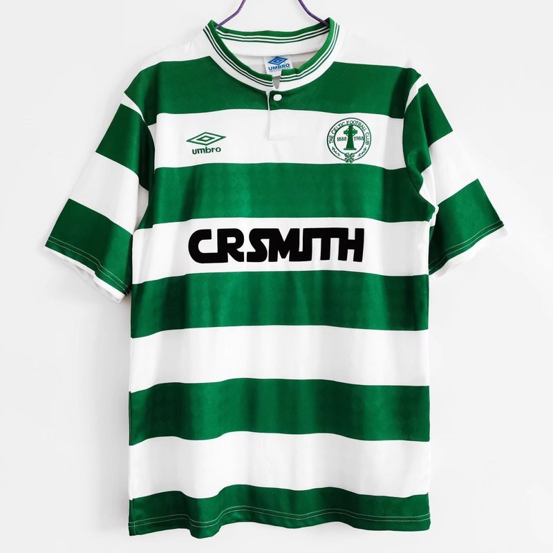 S-XXL 1987/88 Celtic Home Retro Jersey Short Sleeve Jersey Sports Football Jersey คุณภาพสูง Jersey, 