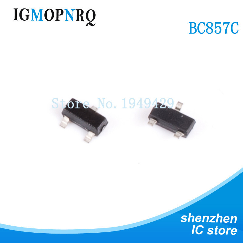 100 ชิ้น/ล็อต SMD ทรานซิสเตอร์ Triode BC857C (3G) 0.1A/45V PNP SOT-23 ทรานซิสเตอร์ BC857 ใหม่