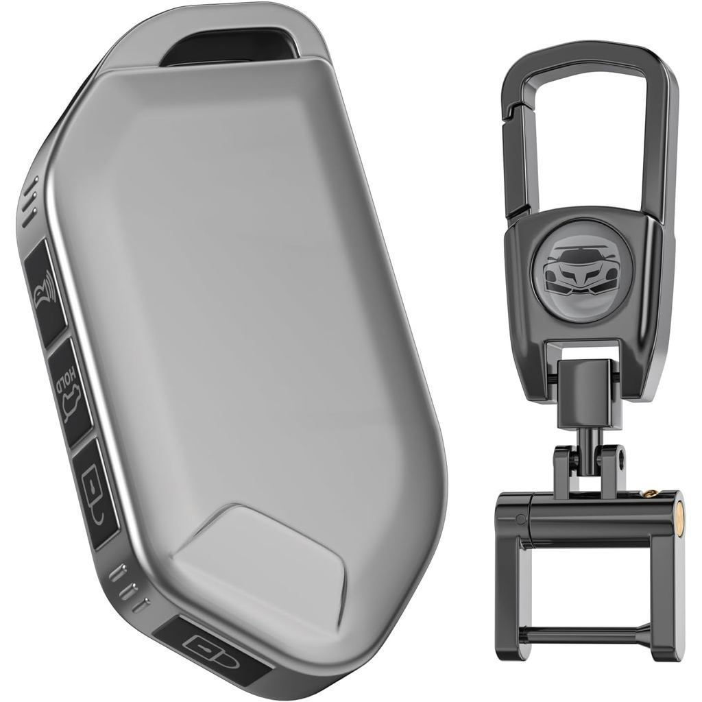 สําหรับฝาครอบ Kia Key Fob พร้อมพวงกุญแจ ไม่ต้องใช้สกรูสําหรับการติดตั้ง เข้ากันได้กับปี 2023 2024 20