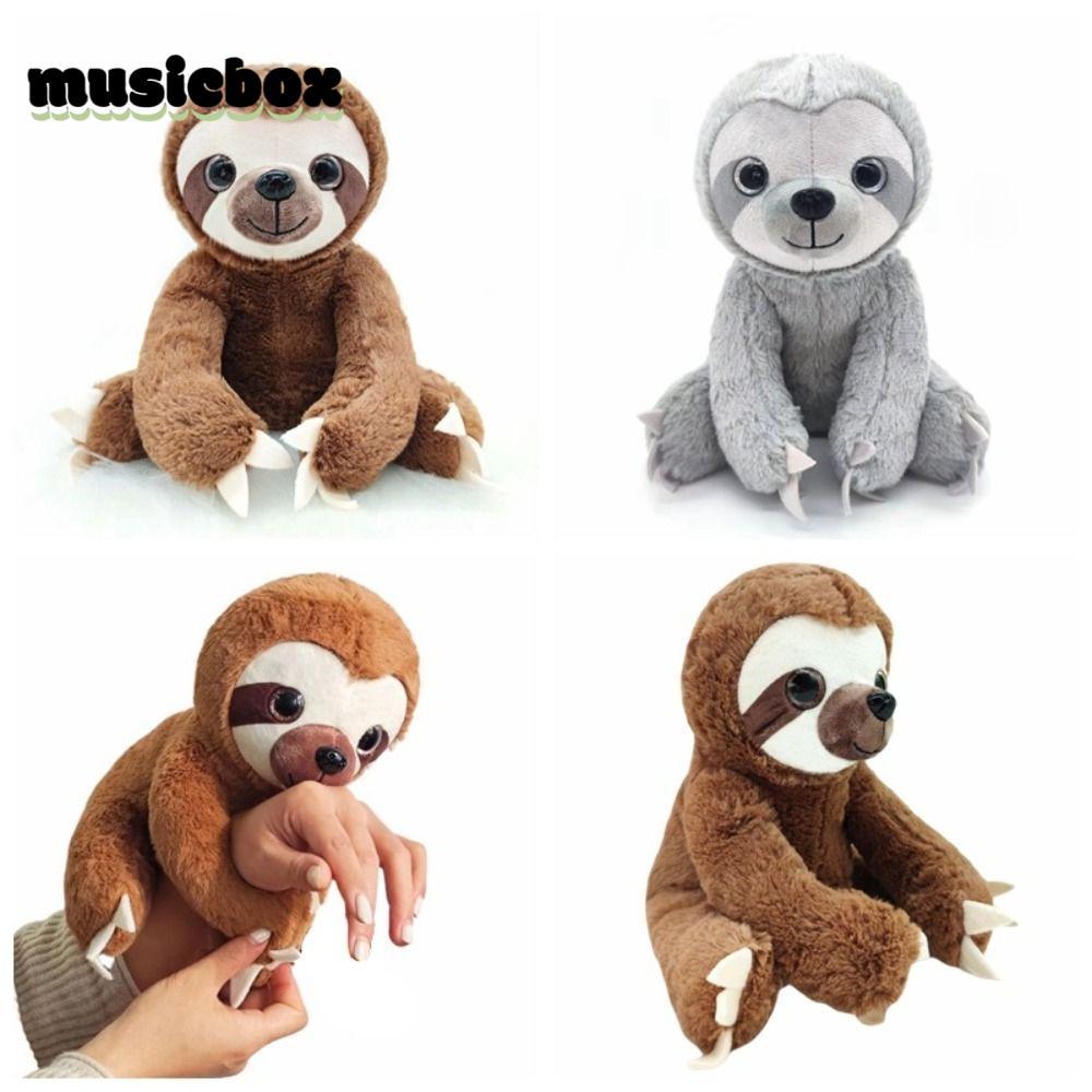 MUSICBOX Sloth ของเล่นตุ๊กตา, Big Eyes ตุ๊กตาสัตว์ยัดไส้ Sloth, สําหรับ Cuddly Soft Comfort 25 ซม.จํ