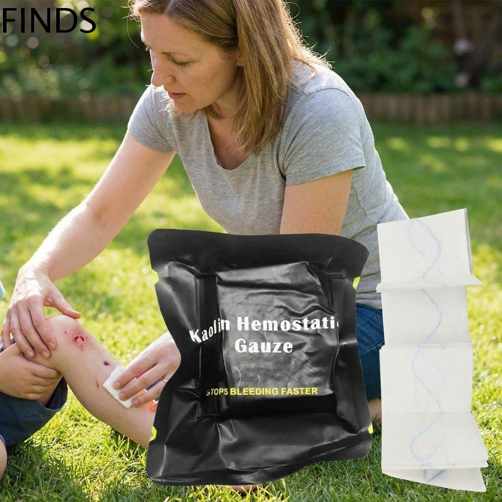 FINDS Hemostatic Kaolin Gauze, ผ้าไม่ทอ Z-Fold Design หยุดเลือดออก Gauze Kaolin Impregnated Chitosan