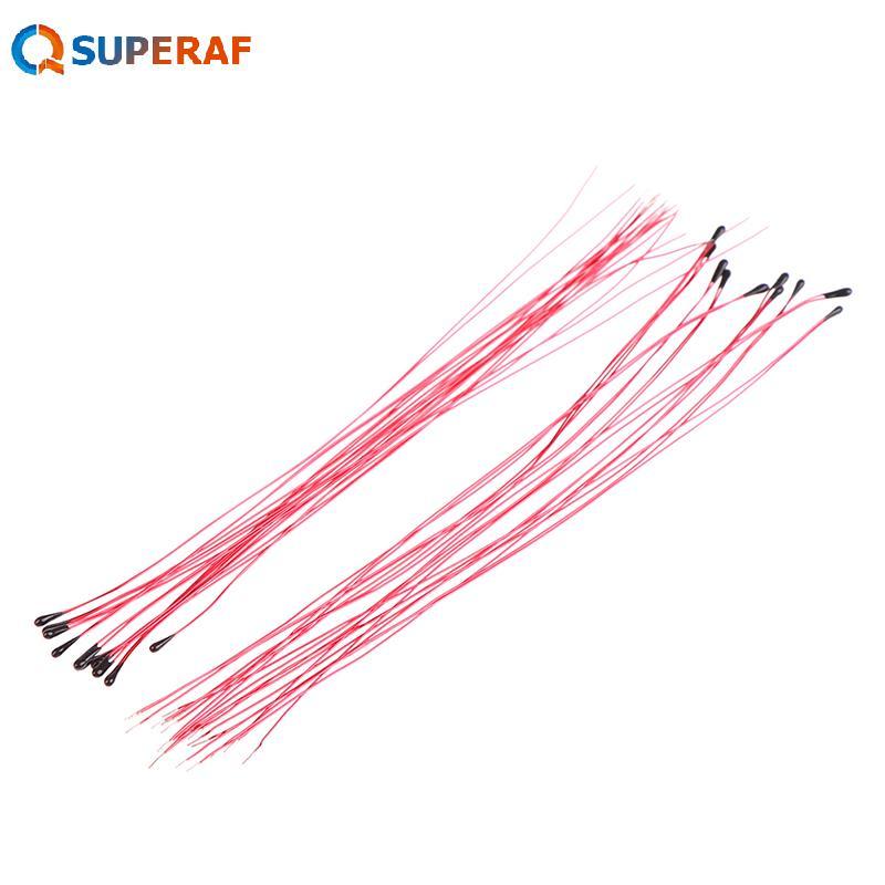 SUPERAF 10PCS NTC Thermistor ตัวต้านทานความร้อน MF52B 10K 100K Probe สาย B3470 B3380 B3950 B3435 B 4250 1% 10 ซม.เซ็นเซอร์ควบคุมอุณหภูมิร้อน