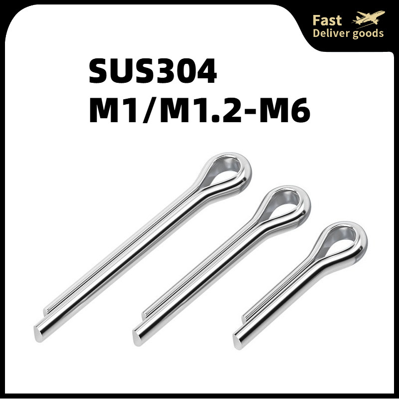ปิ๊น พิน เสียบถ่าง 2 ขา สแตนเลส 304 ปิ้น M1/M1.2-M6  / Cotter Pin SUS304/HZ-g2