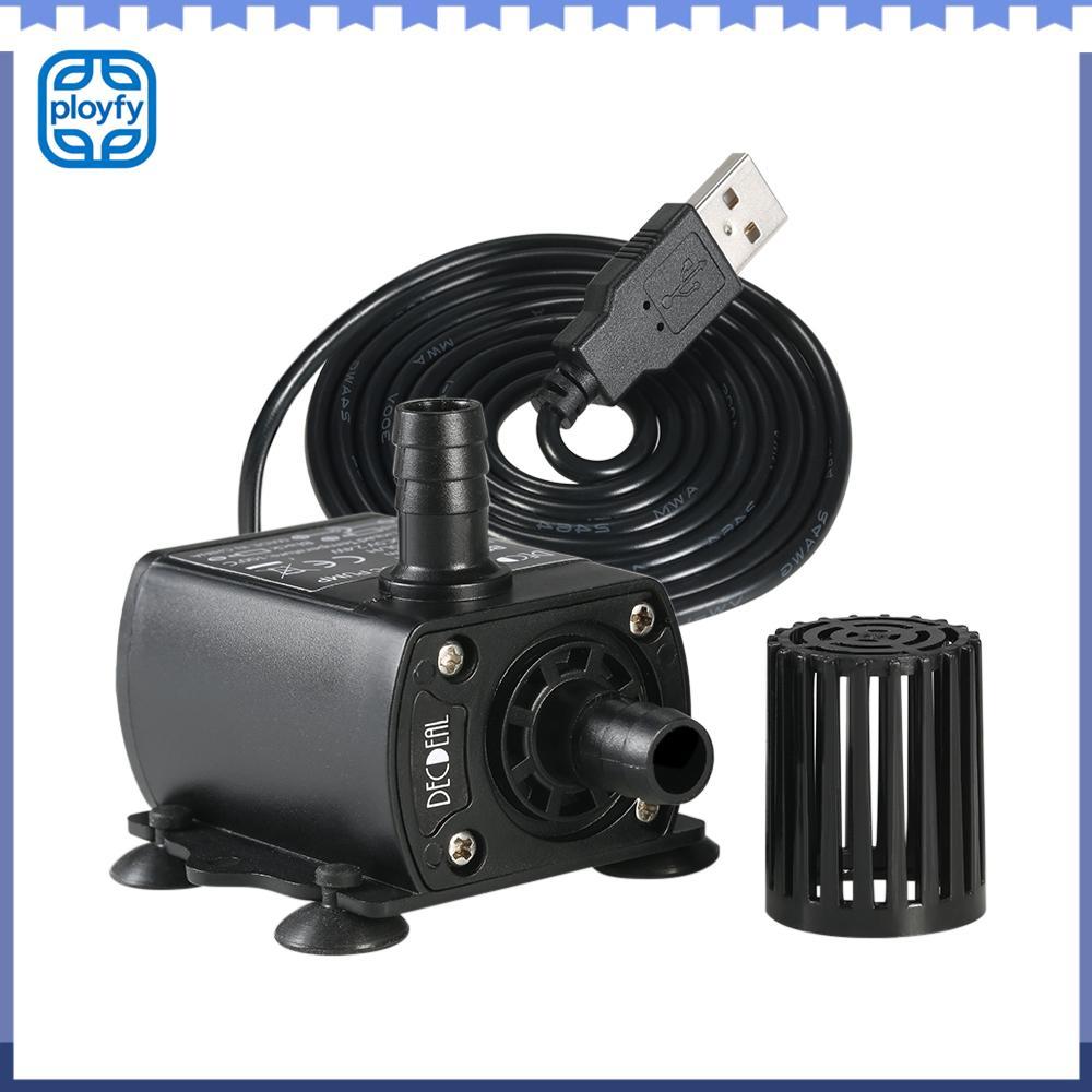 Ployfy USB DC5V 4.8W Ultra-Quiet Mini Brushless ปั๊มน้ำกันน้ำ Submersible Fountain Aquarium หมุนเวียน 300L/H ยก 300 ซม.