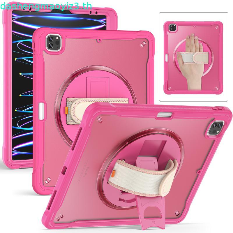เคส กันกระแทก พร้อมช่องใส่ดินสอ สายคล้องไหล่ ขาตั้งหมุนได้ สําหรับ iPad Pro 11 A2435 A2759 Air 5th G