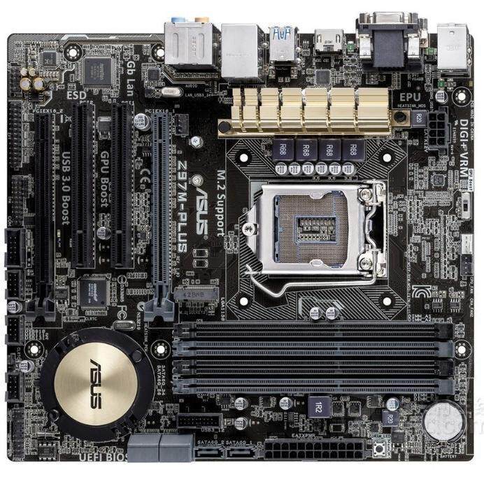 [มือที่สอง] Asus/Asus z97m-plus เมนบอร์ดเดสก์ท็อป 1150 พิน M-ATX บอร์ดรองรับ i7 4790K M2