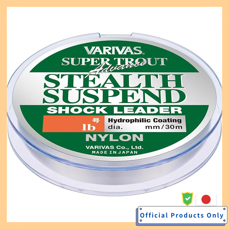 VARIVAS Super Trout Advance Stealth Suspend Shock Leader Nylon 30m Misty Gray 5lb